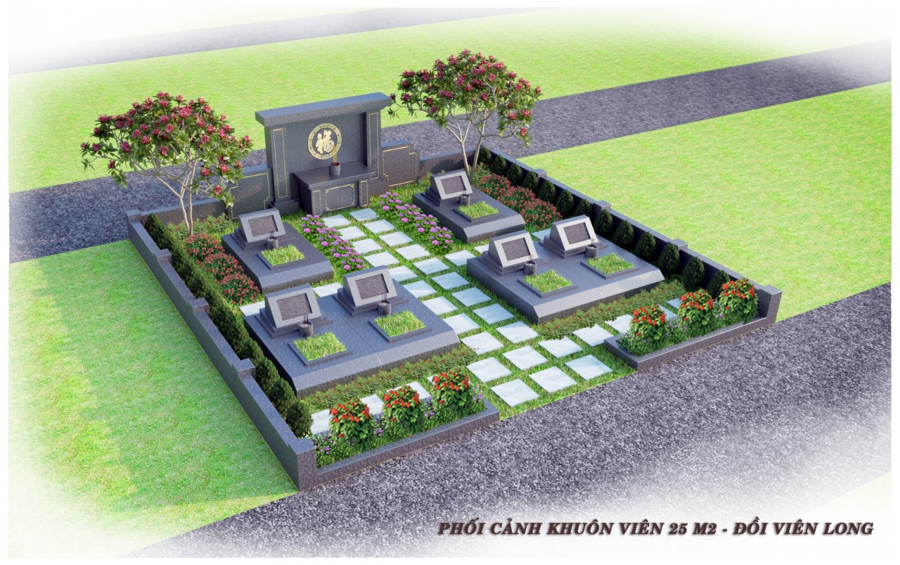 Mở bán khuôn viên mộ gia đình nhỏ 25m2 tại vị trí đẹp Lạc Hồng Viên